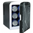New 6-Can Retro Marble-Front Portable Beverage Refrigerator
