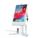 Dual Security Kiosk Stand With Locking Case And Cable For 10.2-Inch IPad® (White)