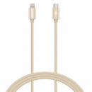 New Premium DuraBraid® USB-C™ To Lightning® Cable, 6 Feet (Gold)