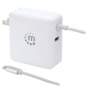 New 60-Watt Power Delivery Wall Charger With Built-in USB-C™ Cable (White)