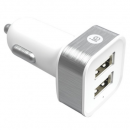 Get New 2.4-Amp Dual USB Car Charger (White) Iessentials(r)