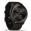Vívomove® Style Hybrid Smartwatch (Graphite Aluminum Case With Black Pepper Woven Nylon Band)