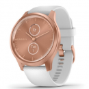 Vívomove® Style Hybrid Smartwatch (Rose Gold Aluminum Case With White Silicone Band)