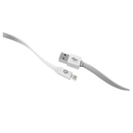 New Charge & Sync Flat Lightning® To USB Cable, 4ft (White) Iessentials(r)