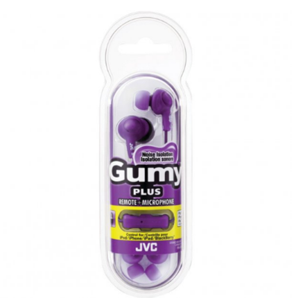 New Gumy® Plus Earbuds With Remote & Microphone (Violet) Jvc(r)
