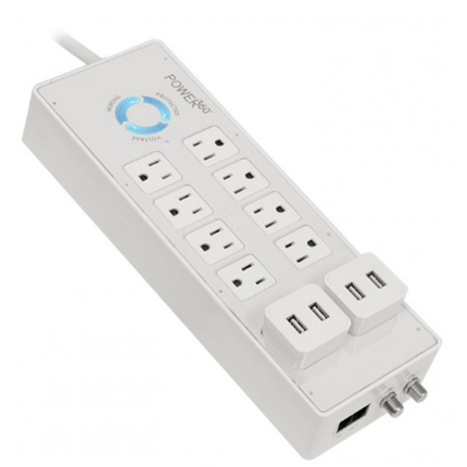 New Power360® 8-Outlet Floor Strip With USB Pluggables Panamax(r)