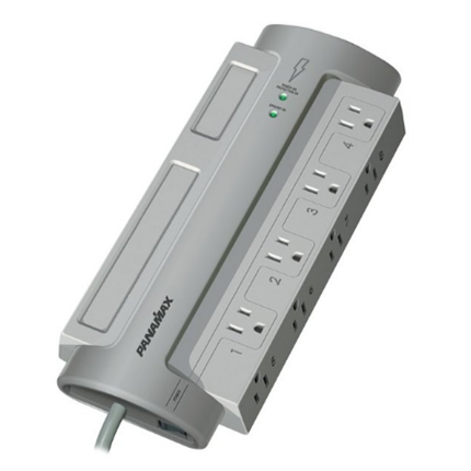 New 8-Outlet PowerMax® PM8-EX Surge Protector (without Satellite & CATV Protection)