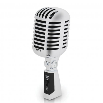 New Classic Retro Vintage-Style Dynamic Vocal Microphone (Silver) Pyle Pro(r)
