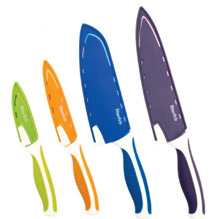 Buy New Set Of 4 Knives With Integrated Sharpening Sheaths Starfrit(r)